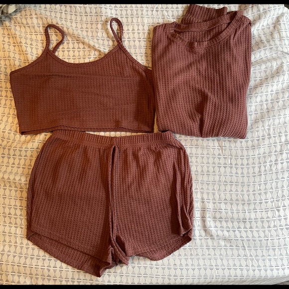 Waffle Knit Lounge Set - Picture 2 of 2